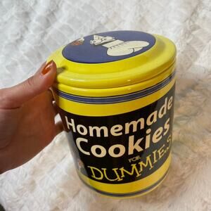 FOR DUMMIES Homemade Cookies Jar Yellow Blue